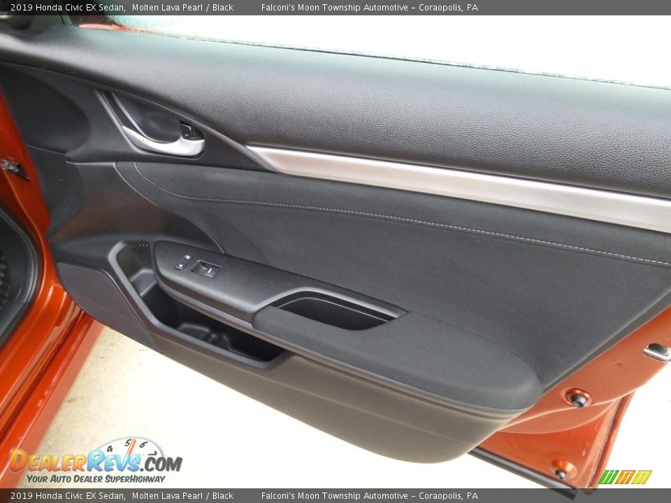 2019 Honda Civic EX Sedan Molten Lava Pearl / Black Photo #15