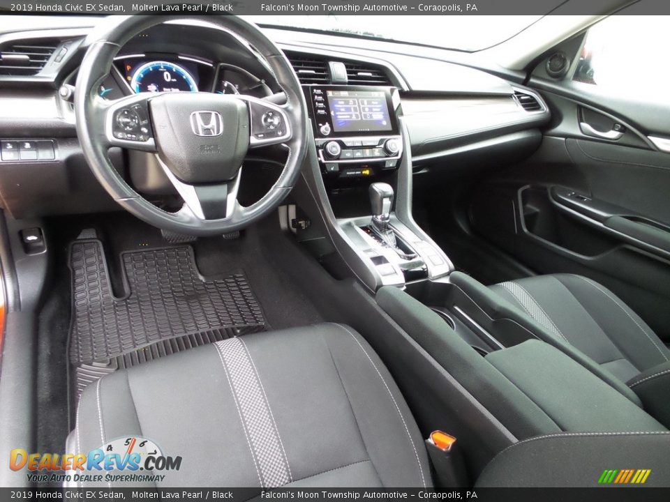 2019 Honda Civic EX Sedan Molten Lava Pearl / Black Photo #20