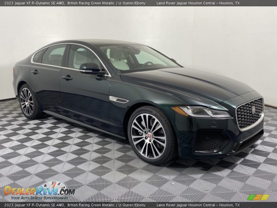 2023 Jaguar XF R-Dynamic SE AWD British Racing Green Metallic / Lt Oyster/Ebony Photo #12