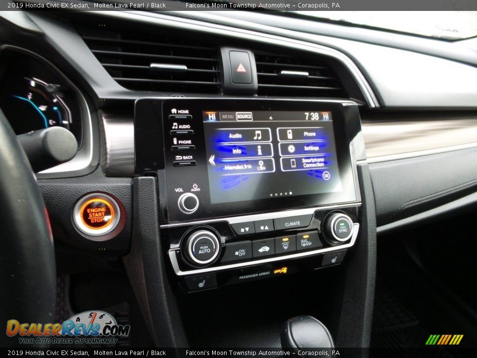 2019 Honda Civic EX Sedan Molten Lava Pearl / Black Photo #26