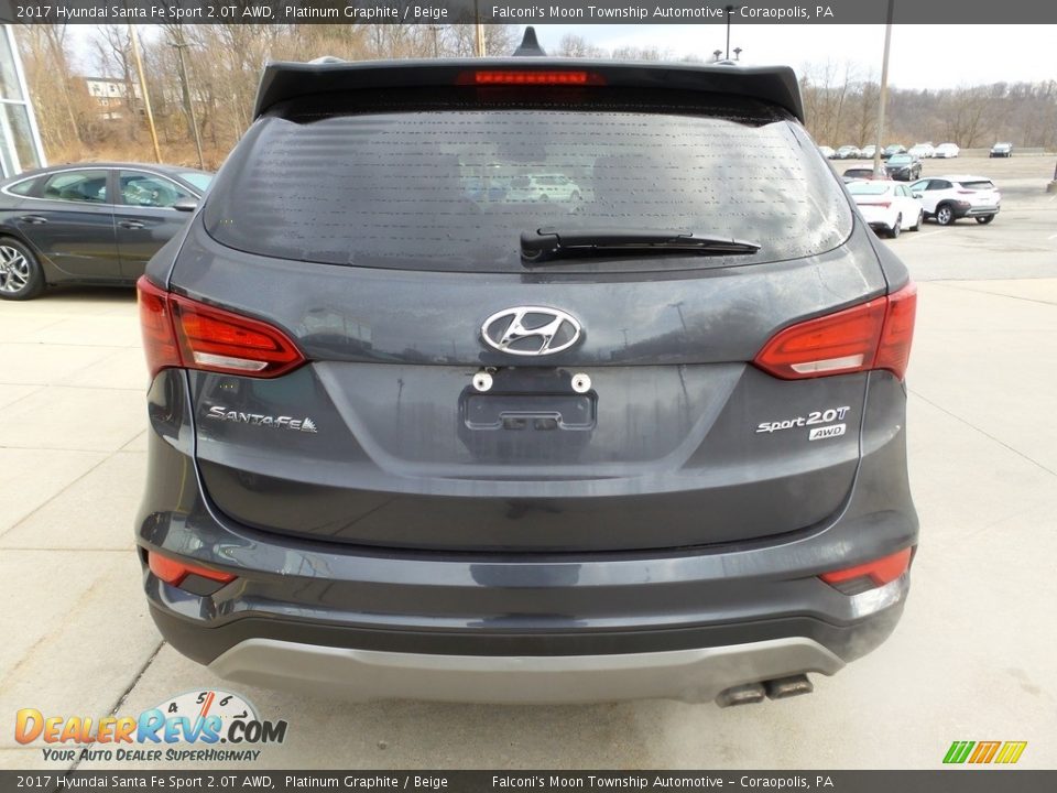 2017 Hyundai Santa Fe Sport 2.0T AWD Platinum Graphite / Beige Photo #3