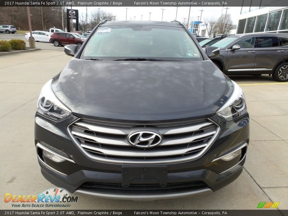 2017 Hyundai Santa Fe Sport 2.0T AWD Platinum Graphite / Beige Photo #8