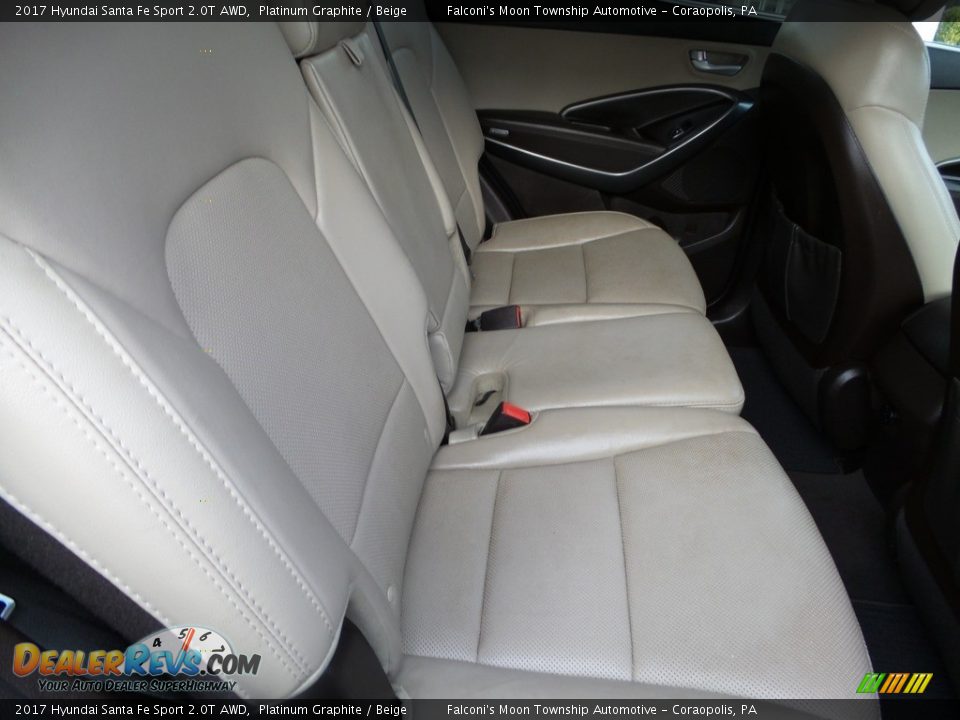 Rear Seat of 2017 Hyundai Santa Fe Sport 2.0T AWD Photo #17