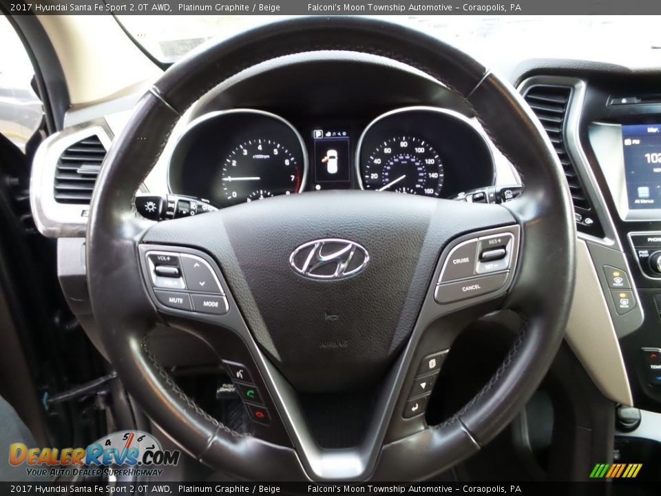 2017 Hyundai Santa Fe Sport 2.0T AWD Steering Wheel Photo #24