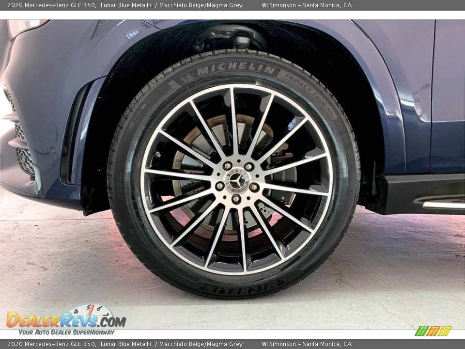 2020 Mercedes-Benz GLE 350 Lunar Blue Metallic / Macchiato Beige/Magma Grey Photo #8