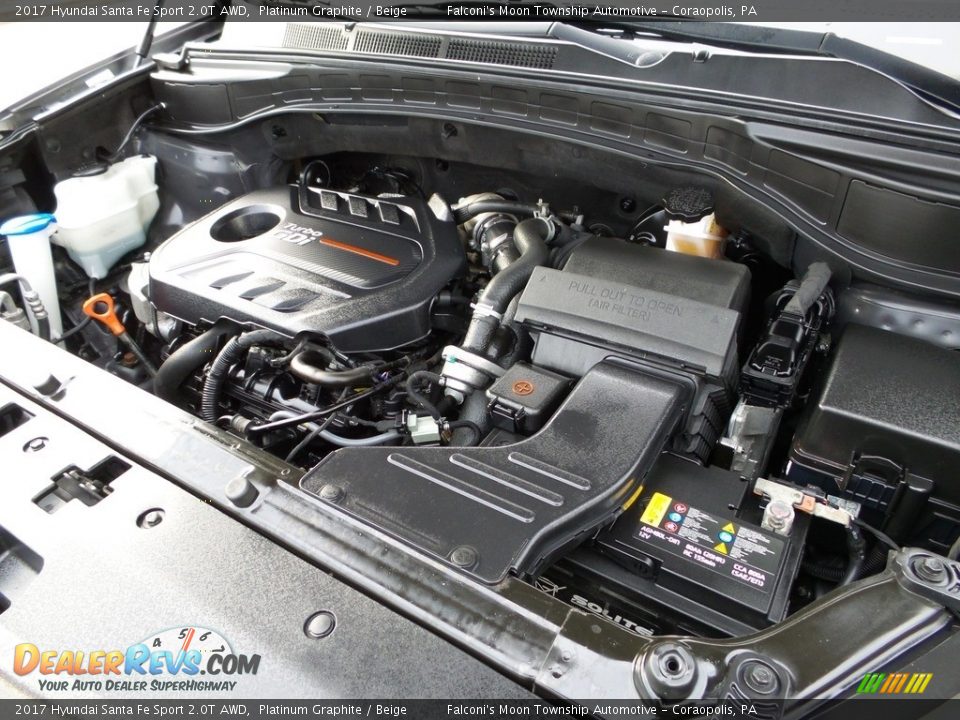 2017 Hyundai Santa Fe Sport 2.0T AWD 2.0 Liter GDI Turbocharged DOHC 16-Valve D-CVVT 4 Cylinder Engine Photo #30
