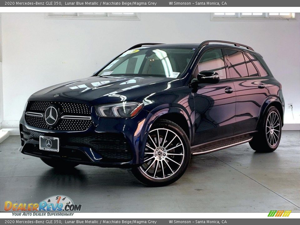 2020 Mercedes-Benz GLE 350 Lunar Blue Metallic / Macchiato Beige/Magma Grey Photo #12