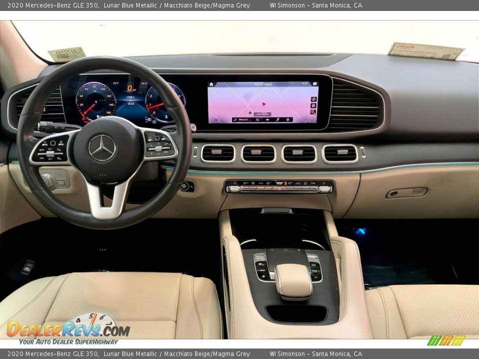 2020 Mercedes-Benz GLE 350 Lunar Blue Metallic / Macchiato Beige/Magma Grey Photo #15