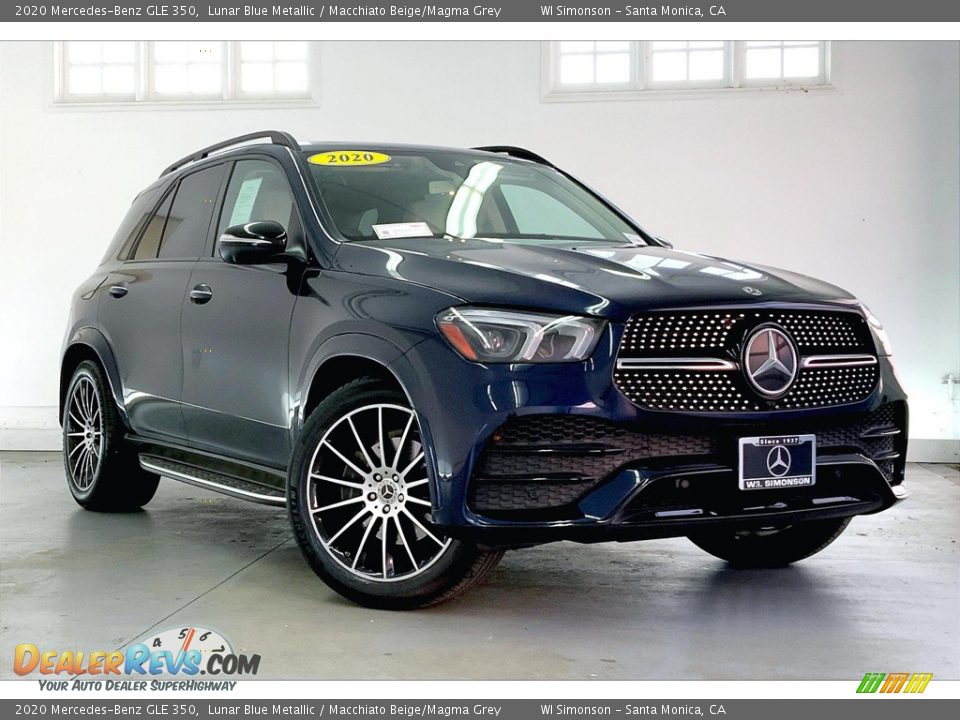 2020 Mercedes-Benz GLE 350 Lunar Blue Metallic / Macchiato Beige/Magma Grey Photo #34