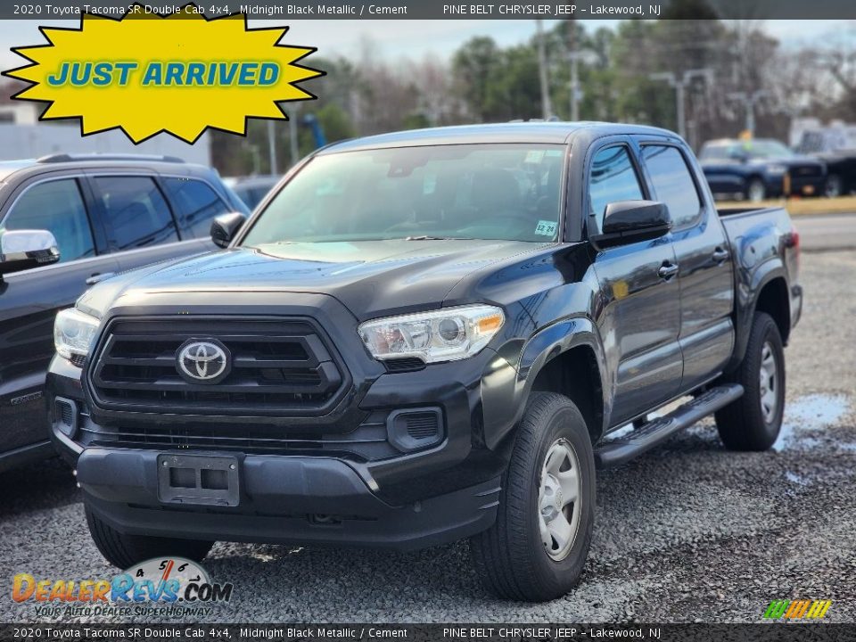 2020 Toyota Tacoma SR Double Cab 4x4 Midnight Black Metallic / Cement Photo #1