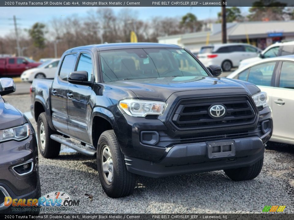 2020 Toyota Tacoma SR Double Cab 4x4 Midnight Black Metallic / Cement Photo #3