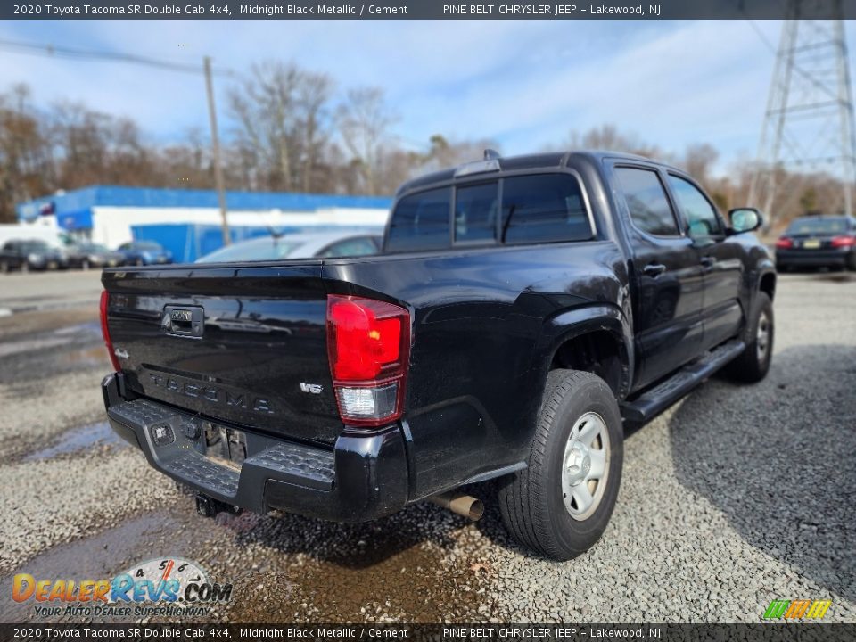 2020 Toyota Tacoma SR Double Cab 4x4 Midnight Black Metallic / Cement Photo #4