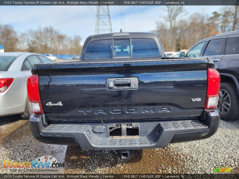 2020 Toyota Tacoma SR Double Cab 4x4 Midnight Black Metallic / Cement Photo #6