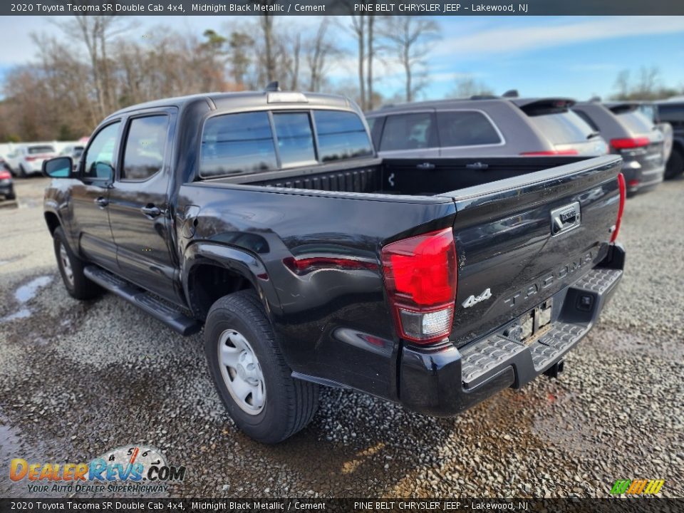 2020 Toyota Tacoma SR Double Cab 4x4 Midnight Black Metallic / Cement Photo #7