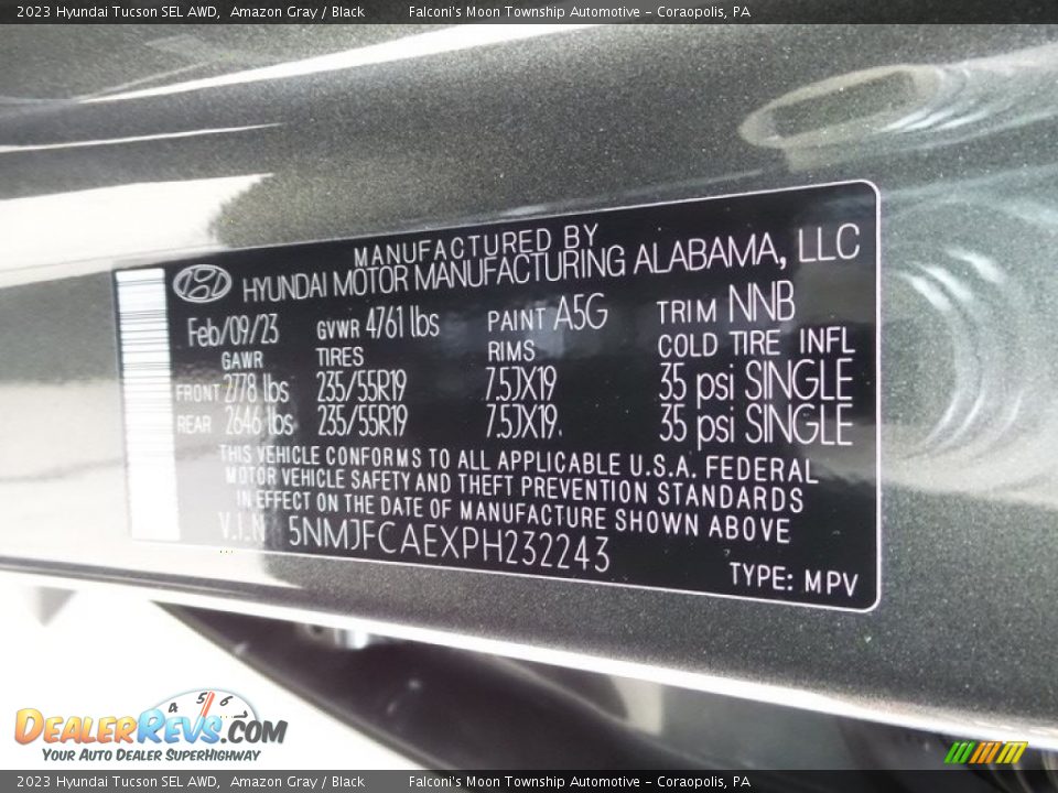 2023 Hyundai Tucson SEL AWD Amazon Gray / Black Photo #18