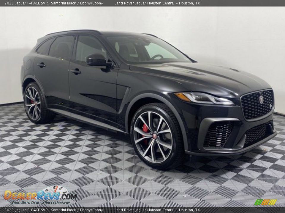 Santorini Black 2023 Jaguar F-PACE SVR Photo #12