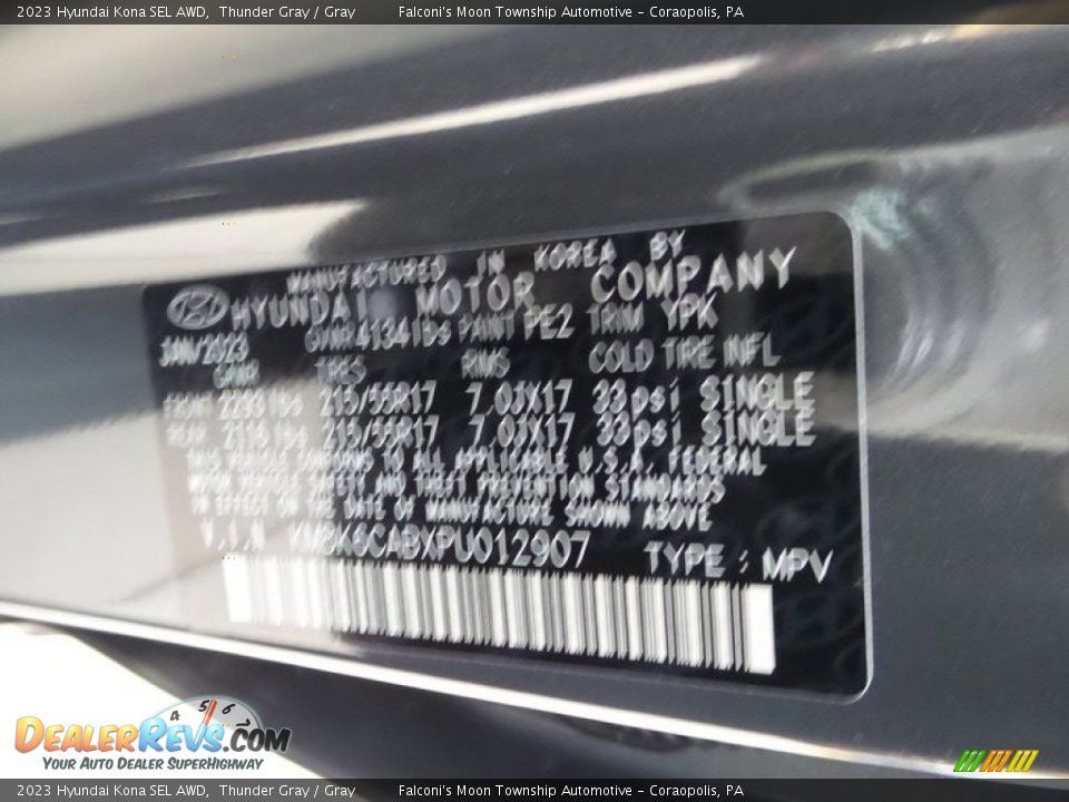 2023 Hyundai Kona SEL AWD Thunder Gray / Gray Photo #18