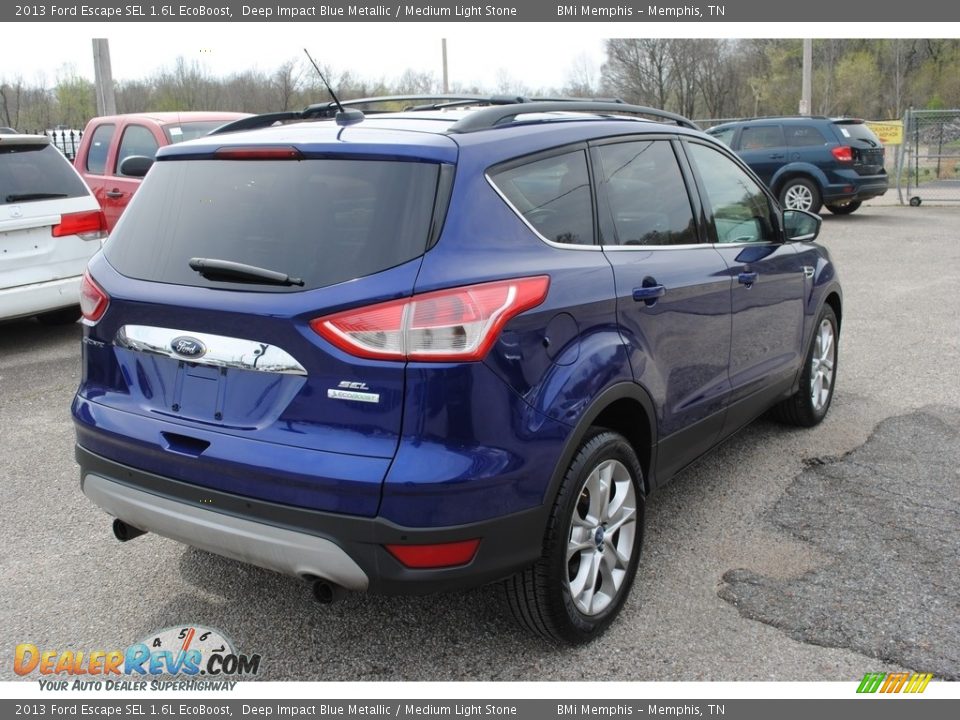 2013 Ford Escape SEL 1.6L EcoBoost Deep Impact Blue Metallic / Medium Light Stone Photo #5