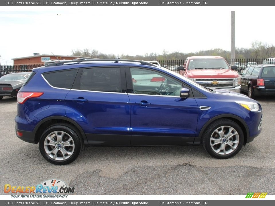 2013 Ford Escape SEL 1.6L EcoBoost Deep Impact Blue Metallic / Medium Light Stone Photo #6