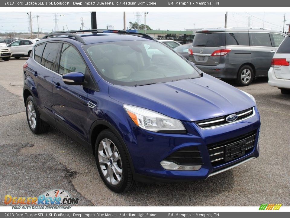 2013 Ford Escape SEL 1.6L EcoBoost Deep Impact Blue Metallic / Medium Light Stone Photo #7