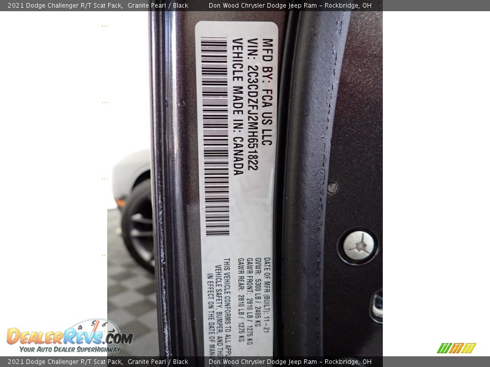 2021 Dodge Challenger R/T Scat Pack Granite Pearl / Black Photo #30
