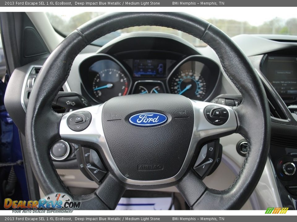 2013 Ford Escape SEL 1.6L EcoBoost Deep Impact Blue Metallic / Medium Light Stone Photo #12