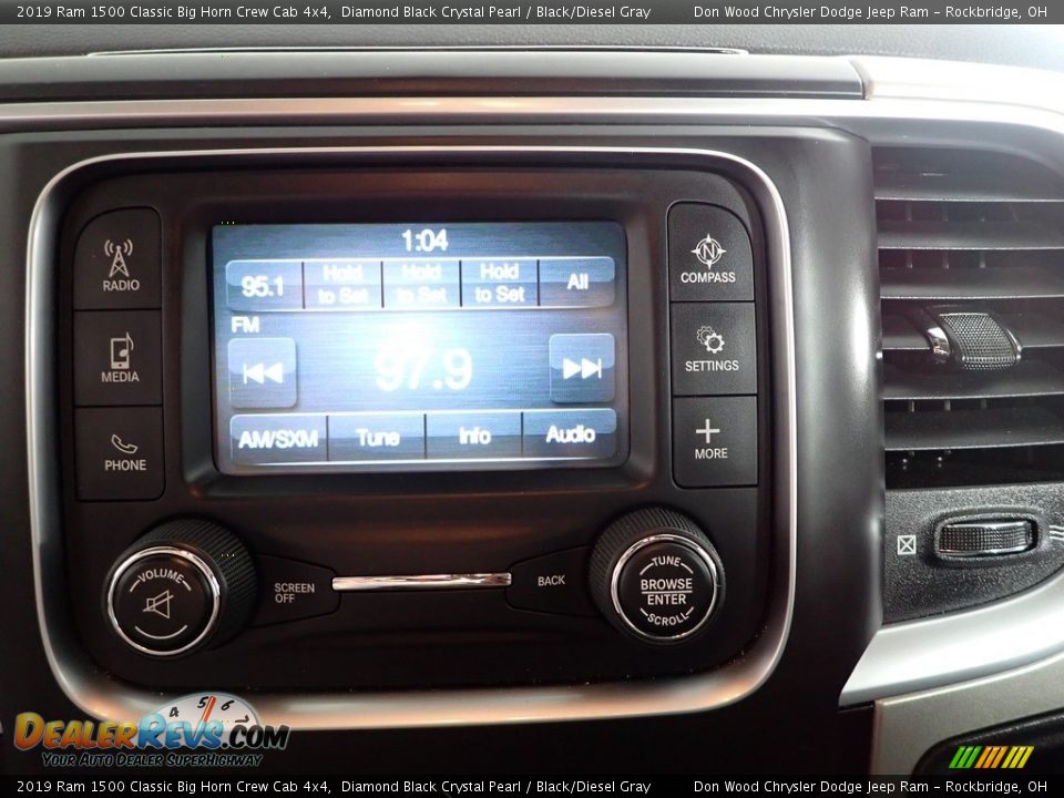 2019 Ram 1500 Classic Big Horn Crew Cab 4x4 Diamond Black Crystal Pearl / Black/Diesel Gray Photo #2