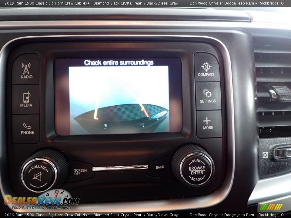 2019 Ram 1500 Classic Big Horn Crew Cab 4x4 Diamond Black Crystal Pearl / Black/Diesel Gray Photo #3