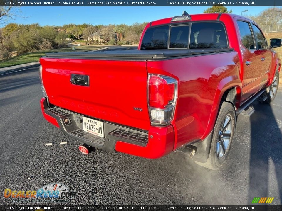 2016 Toyota Tacoma Limited Double Cab 4x4 Barcelona Red Metallic / Limited Hickory Photo #14