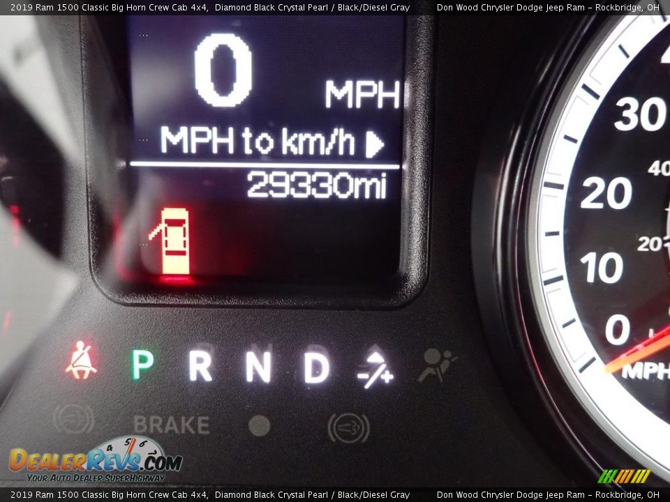 2019 Ram 1500 Classic Big Horn Crew Cab 4x4 Diamond Black Crystal Pearl / Black/Diesel Gray Photo #29