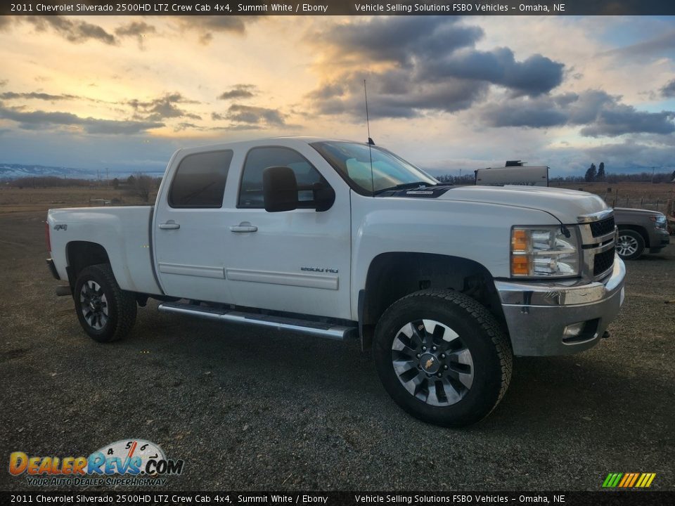 2011 Chevrolet Silverado 2500HD LTZ Crew Cab 4x4 Summit White / Ebony Photo #3