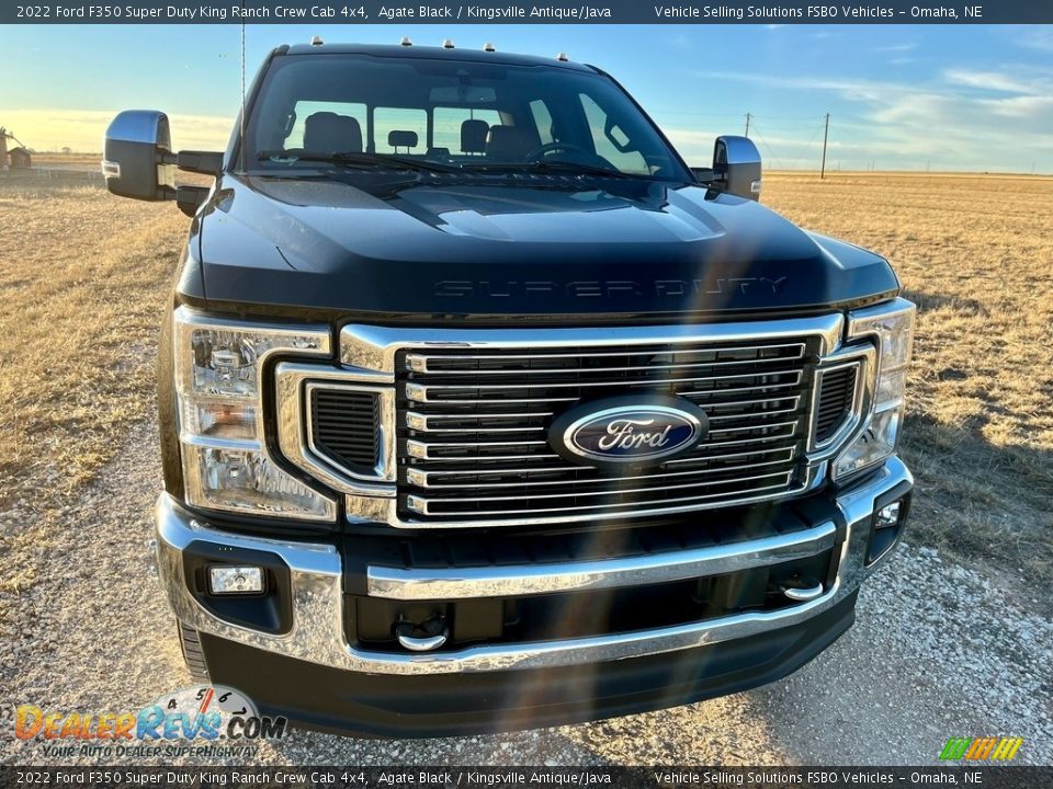 Agate Black 2022 Ford F350 Super Duty King Ranch Crew Cab 4x4 Photo #3