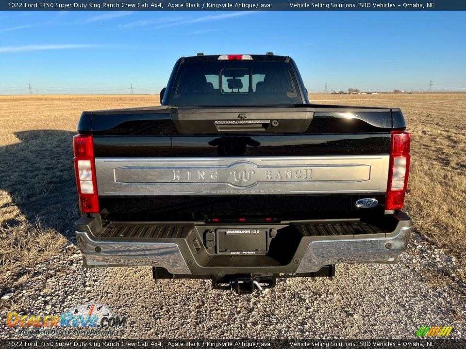 2022 Ford F350 Super Duty King Ranch Crew Cab 4x4 Agate Black / Kingsville Antique/Java Photo #10