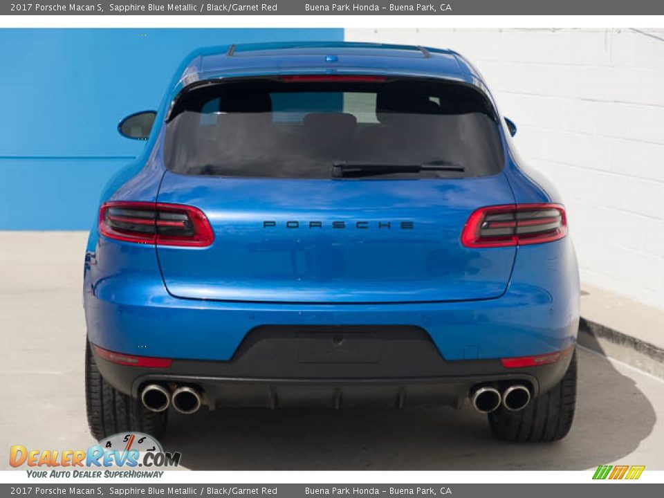 2017 Porsche Macan S Sapphire Blue Metallic / Black/Garnet Red Photo #9