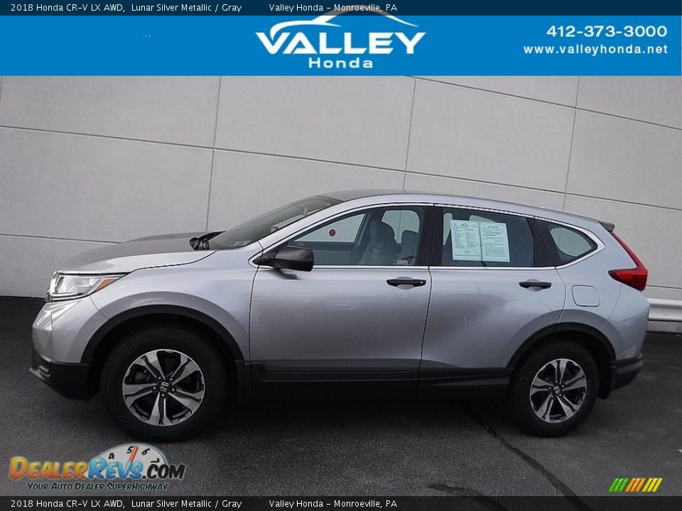 2018 Honda CR-V LX AWD Lunar Silver Metallic / Gray Photo #2