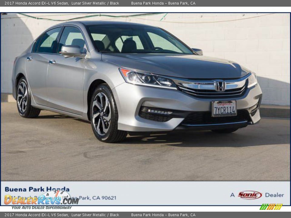 2017 Honda Accord EX-L V6 Sedan Lunar Silver Metallic / Black Photo #1