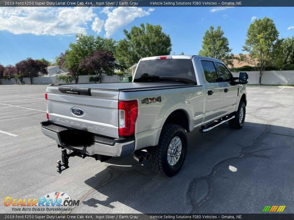 2019 Ford F250 Super Duty Lariat Crew Cab 4x4 Ingot Silver / Earth Gray Photo #6