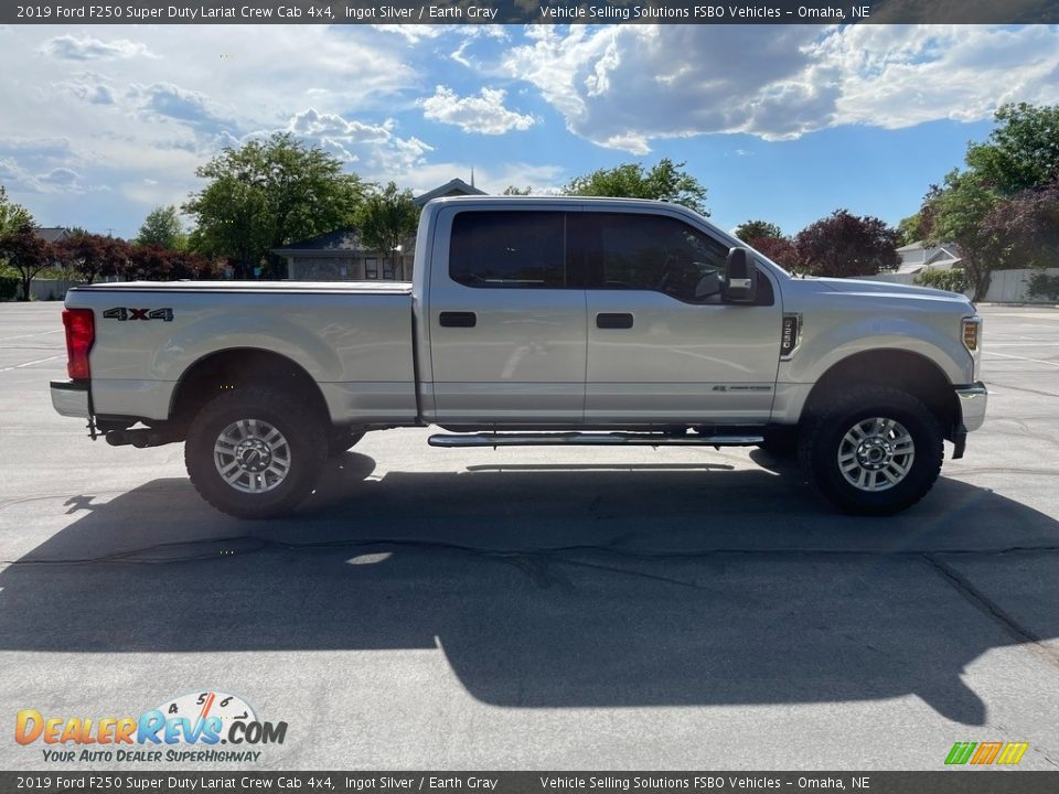 2019 Ford F250 Super Duty Lariat Crew Cab 4x4 Ingot Silver / Earth Gray Photo #7