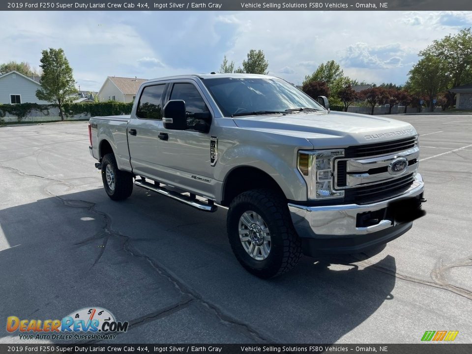 2019 Ford F250 Super Duty Lariat Crew Cab 4x4 Ingot Silver / Earth Gray Photo #8