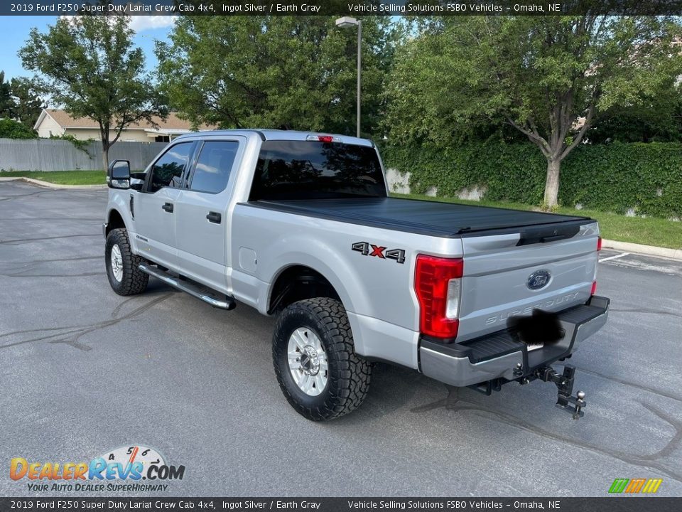 2019 Ford F250 Super Duty Lariat Crew Cab 4x4 Ingot Silver / Earth Gray Photo #10