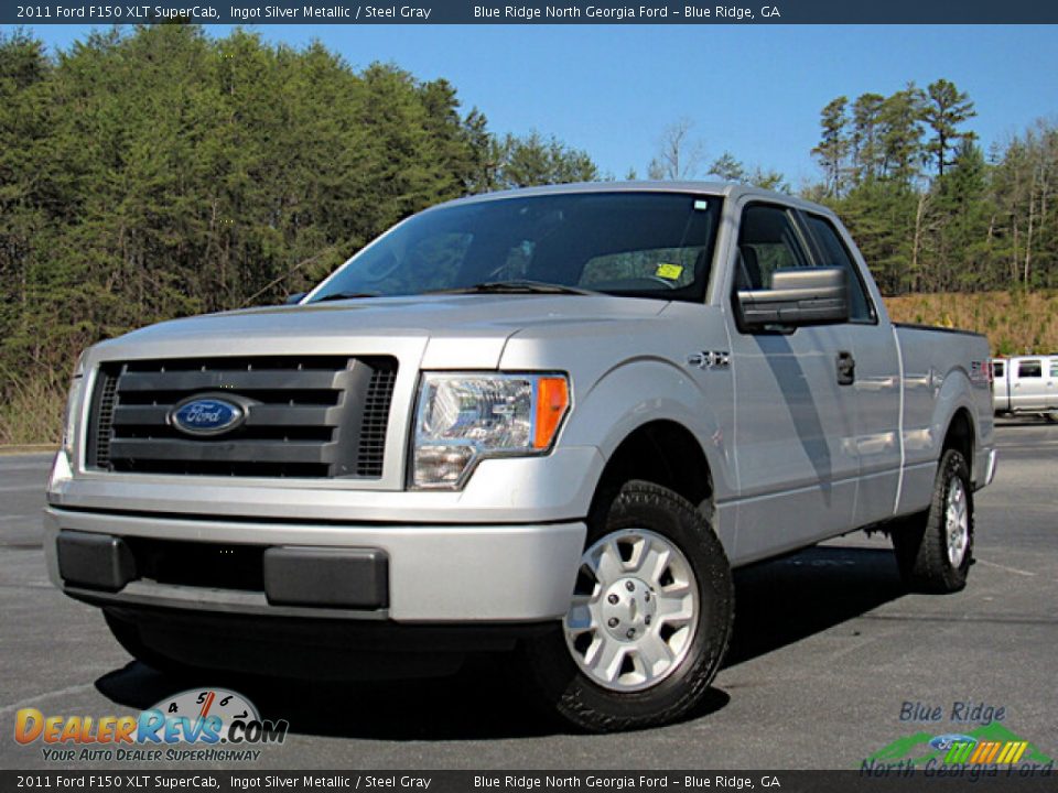 2011 Ford F150 XLT SuperCab Ingot Silver Metallic / Steel Gray Photo #1