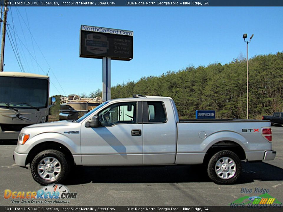 2011 Ford F150 XLT SuperCab Ingot Silver Metallic / Steel Gray Photo #2