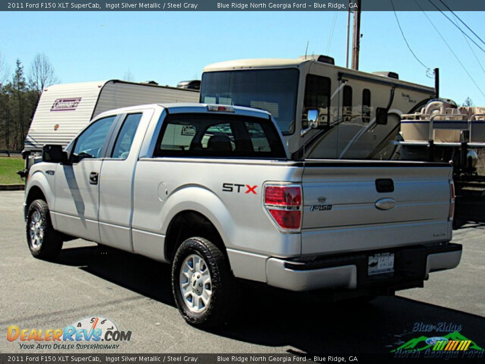 2011 Ford F150 XLT SuperCab Ingot Silver Metallic / Steel Gray Photo #3