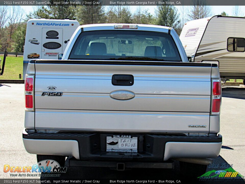 2011 Ford F150 XLT SuperCab Ingot Silver Metallic / Steel Gray Photo #4