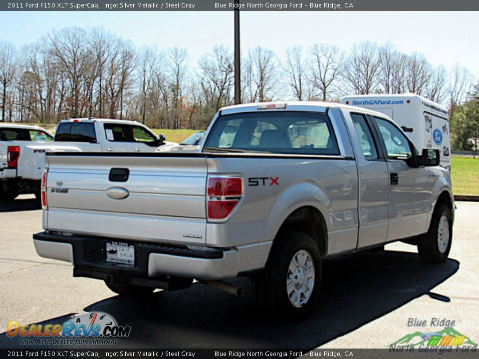 2011 Ford F150 XLT SuperCab Ingot Silver Metallic / Steel Gray Photo #5