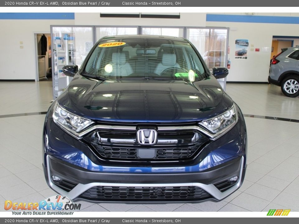 2020 Honda CR-V EX-L AWD Obsidian Blue Pearl / Gray Photo #2