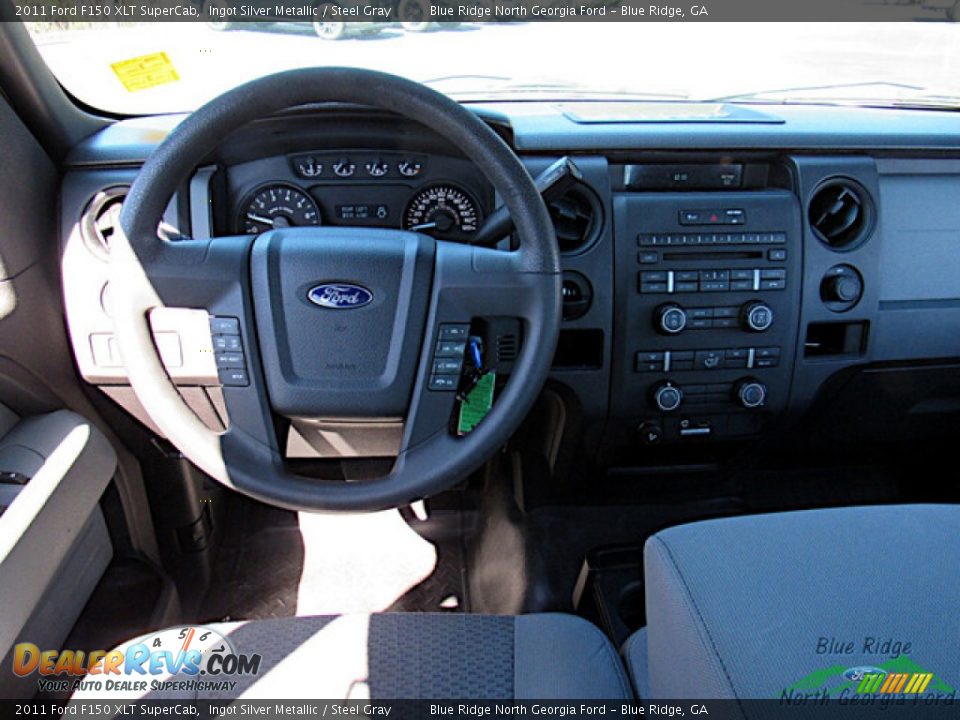 2011 Ford F150 XLT SuperCab Ingot Silver Metallic / Steel Gray Photo #16