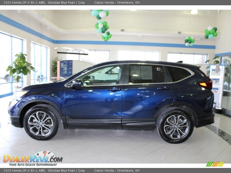 2020 Honda CR-V EX-L AWD Obsidian Blue Pearl / Gray Photo #10