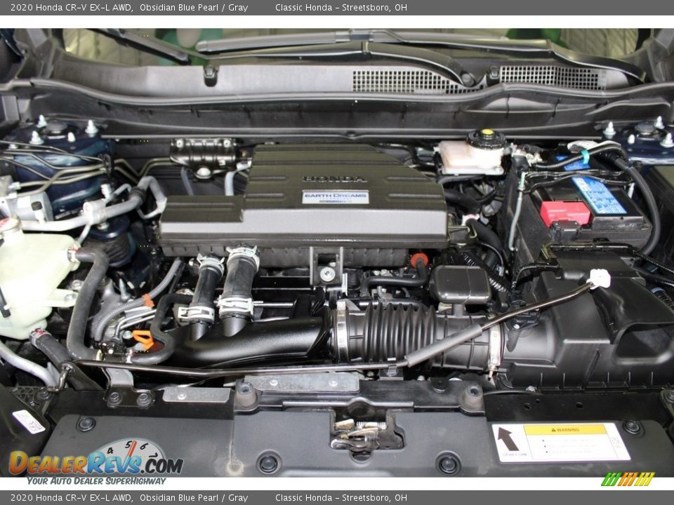 2020 Honda CR-V EX-L AWD Obsidian Blue Pearl / Gray Photo #13