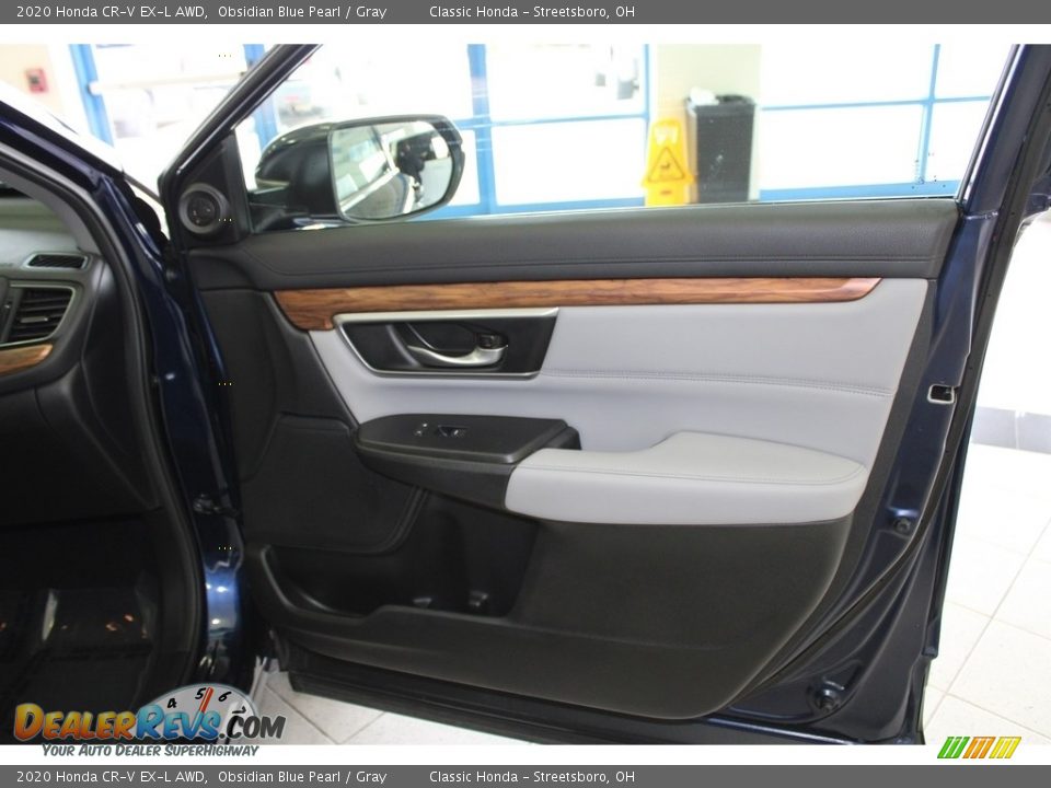 2020 Honda CR-V EX-L AWD Obsidian Blue Pearl / Gray Photo #14
